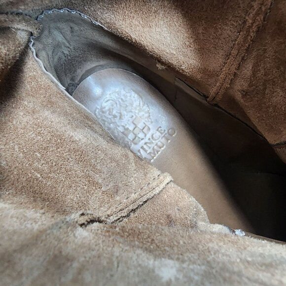 Vince Camuto Shoes Womens Size 8 Maves Brown Suede Block Heel Ankle Boots *GUC* - Picture 11 of 14